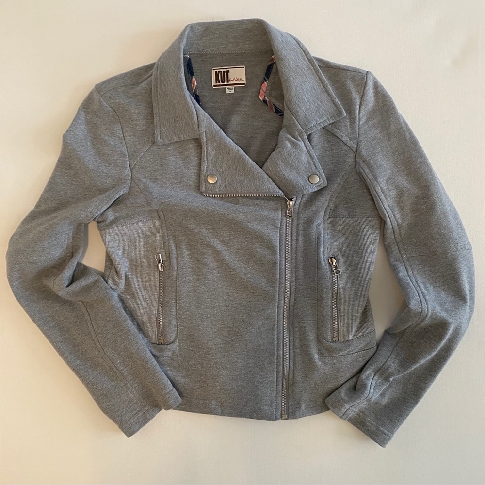 KUT from the Kloth Moto knit jacket